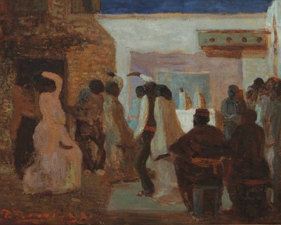 Candombe oder Candombe unter dem Mond von Pedro Figari